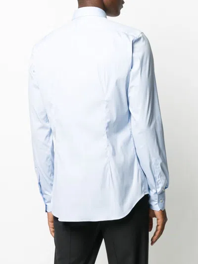 Xacus Long Sleeves Shirt In White In Blue
