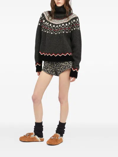 Alanui Sweet Winter Fair Isle Turtleneck Sweater In Multi