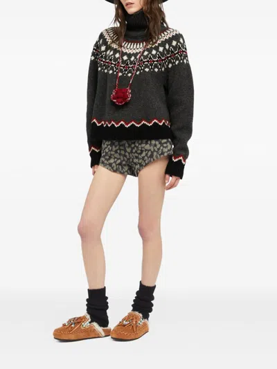 Alanui Sweet Winter Fair Isle Turtleneck Sweater In Multi