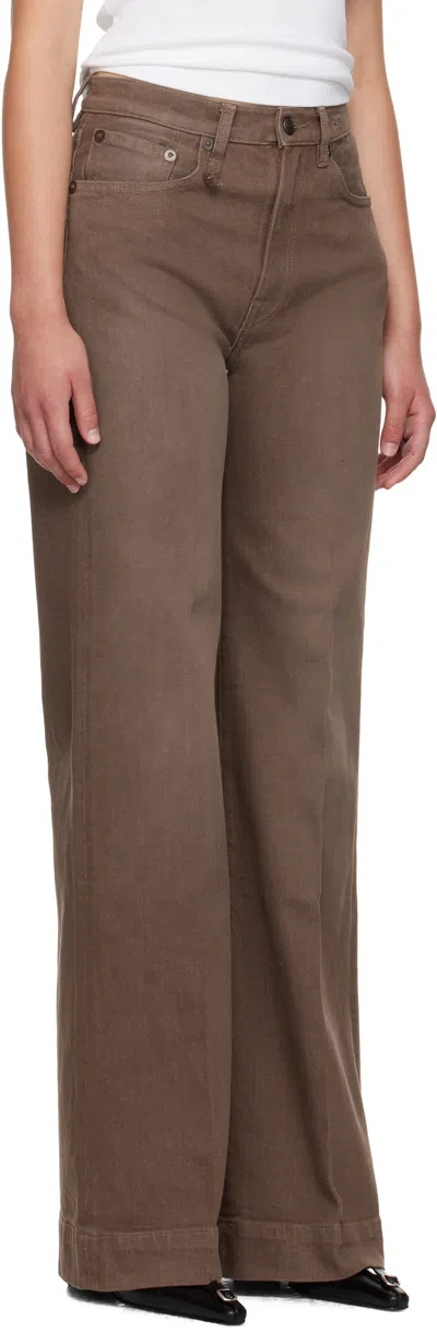 R13 Flared Jeans In Brown