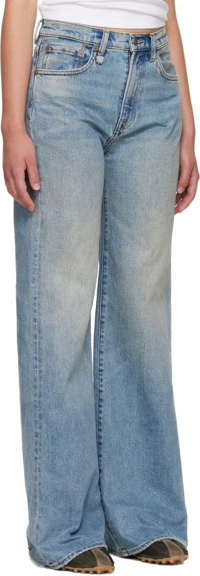 R13 Blue Straight Jeans In Blue