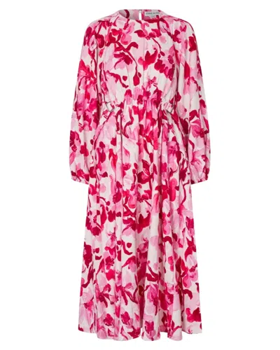 Stine Goya Double Buckle Raglan Midi Dress In Multi
