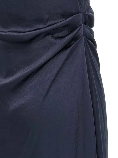 Theory Bateau Neck Knit Dress In Blue