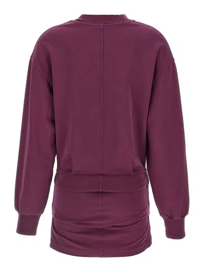 Attico Burgundy Mini Dress In Purple
