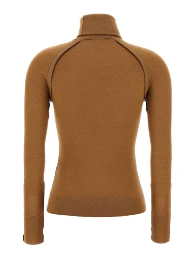 Victoria Beckham 'piping' Sweater In Sand