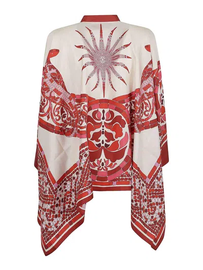 La Doublej Silk Twill Shirt With Hand-applied Cobra Motif In Multi