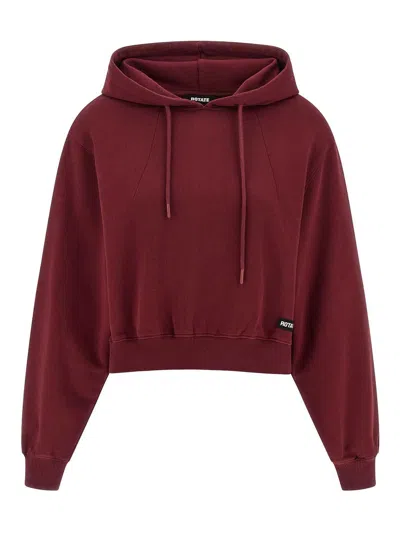 Rotate Birger Christensen Rotate Birgerchristensen Terry Back Hoodie In Red