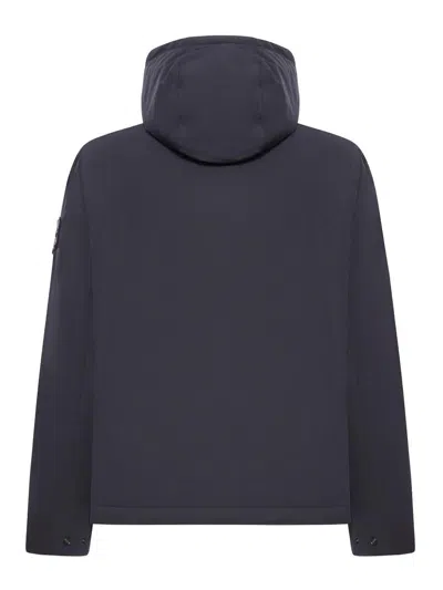 Stone Island Padded Jacket With Hood And Drip-proof In Blue