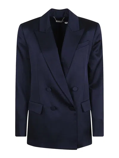 Simkhai Double-breasted Blazer With Sharp Lapels In Blue