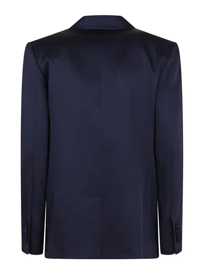 Simkhai Double-breasted Blazer With Sharp Lapels In Blue