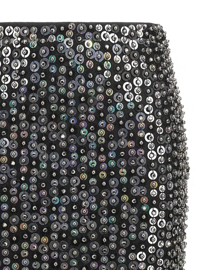 Pinko Whisper Beaded High-waisted Sequin Skirt In Blue