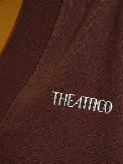 Attico Brown Cotton Sweatshirt With Logo