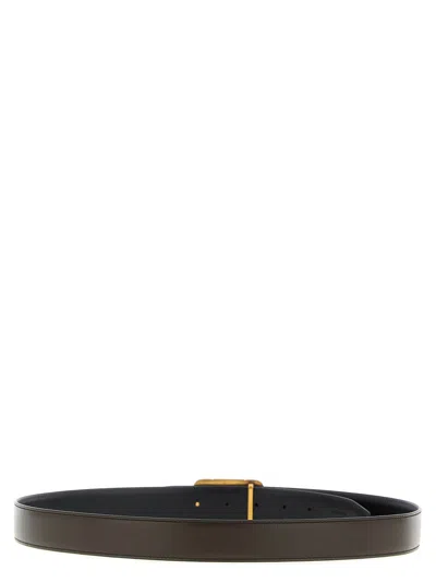 Tom Ford Reversible Belt Antique Buckle Belts Multicolor In Burgundy