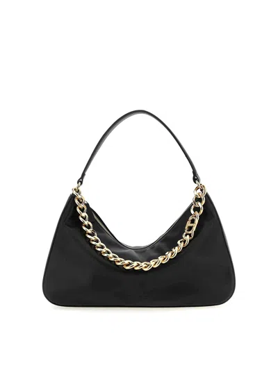 Twinset Twin-set Black Crossbody Bag With Chain Strap In Black