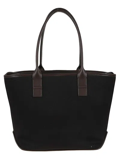 Hogan Black Script Small Tote In Black