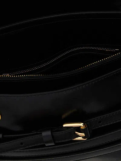 Moschino Tie Me Shoulder Bag In Black