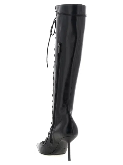 Le Silla 'colette' Knee Length Pointed Toe Stiletto Boots In Black