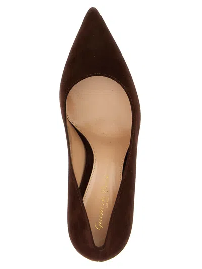 Gianvito Rossi Black Leather Suede Pumps In Black