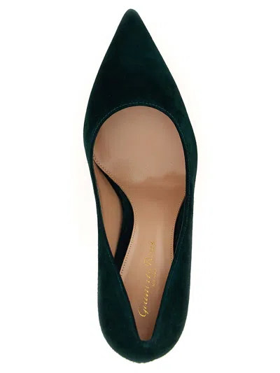 Gianvito Rossi Pointed Toe Suede Stiletto Heel Pumps In Green