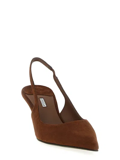 Le Silla 'chic' Kitten Heel Slingback In Brown