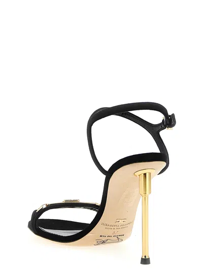 Elisabetta Franchi Sandals Heel Detail Embellished In Black