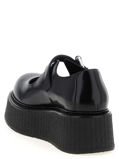 Moschino Lace-up Shoes 'olivia' Mary Jane In Black