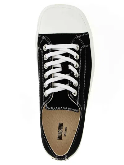 Moschino Square-toe Sneakers In Black