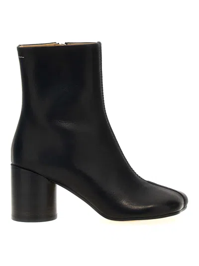 Mm6 Maison Margiela Mm6 By Maison Margiela Black Leather Ankle Booties In Black