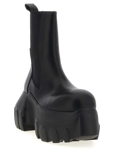 Rick Owens Beatle Mega Tractor Boots In Black