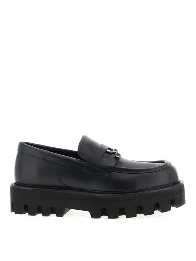 Alexander Mcqueen "parachute" Loafer With Buckle T In Black