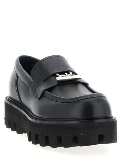 Alexander Mcqueen "parachute" Loafer With Buckle T In Black