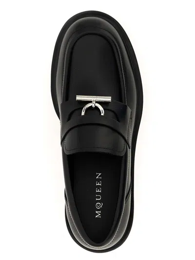 Alexander Mcqueen "parachute" Loafer With Buckle T In Black
