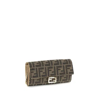 Fendi Baguette Continental Wallet In Brown