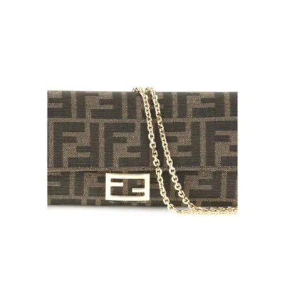 Fendi Baguette Continental Wallet In Brown