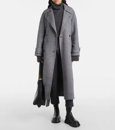 Joseph Ribbed-knit Wool-blend Turtleneck Sweater In Gray