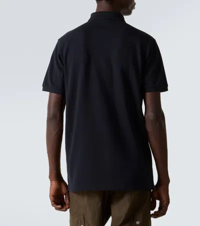 Stone Island Mens Black Brand-patch Regular-fit Stretch-cotton Polo Shirt Xl In Black