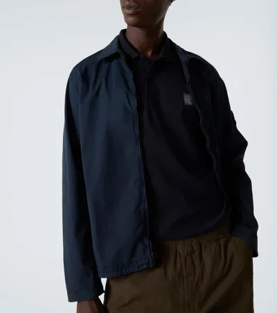 Stone Island Mens Black Brand-patch Regular-fit Stretch-cotton Polo Shirt Xl In Black