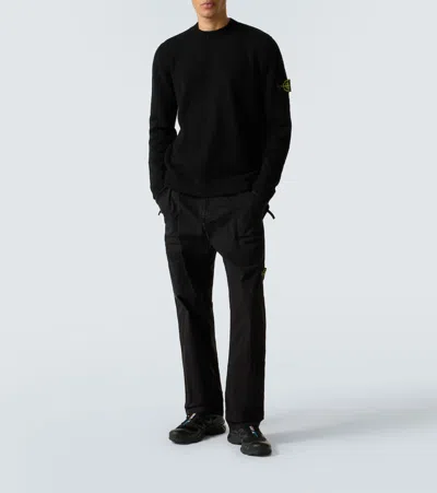 Stone Island Turtleneck Sweater In Black