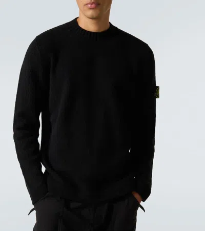 Stone Island Turtleneck Sweater In Black