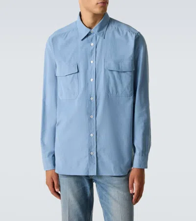 Lardini Cotton Shirt In Blue