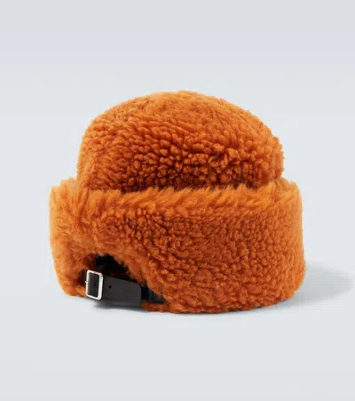 Sacai Wool Hat In Orange