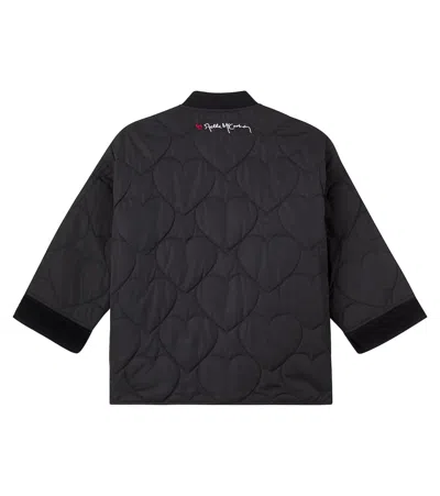 天鹅绒边饰绗缝夹克