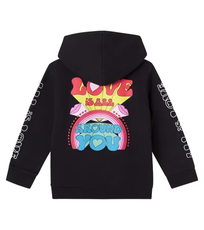Stella Mccartney Black Sweatshirt With Print Love For Girl In Black