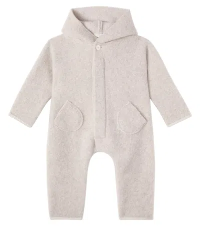 1+ In The Family Baby Bjorn Hooded Onesie In White