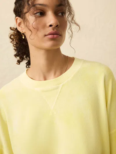 Faherty High Tide Terry Crew T-shirt In Yellow