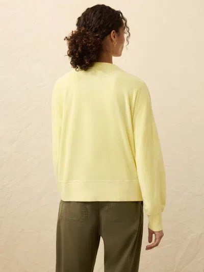 Faherty High Tide Terry Crew T-shirt In Yellow