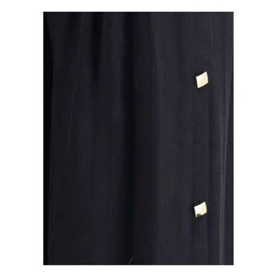 Kristina Ti Geometric-button Long Skirt In Black