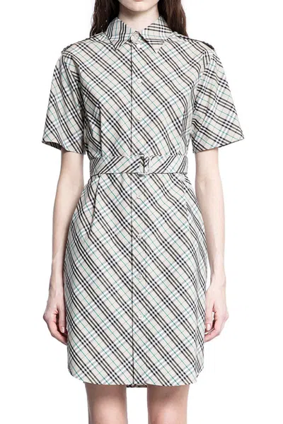 Burberry Woman Beige Dresses In Neutral
