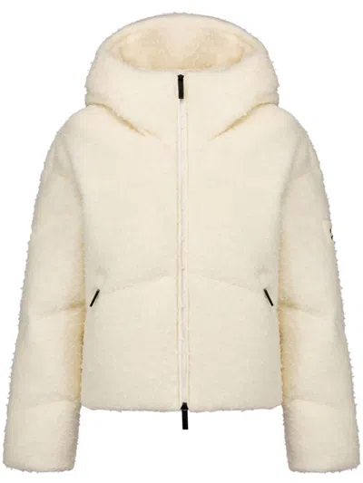 After Label Hooded Woll Quilted Jacket In Neutral