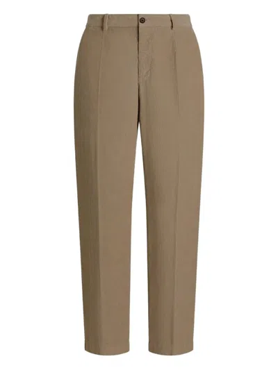 Dolce & Gabbana Corduroy-pinwale Trousers In Brown